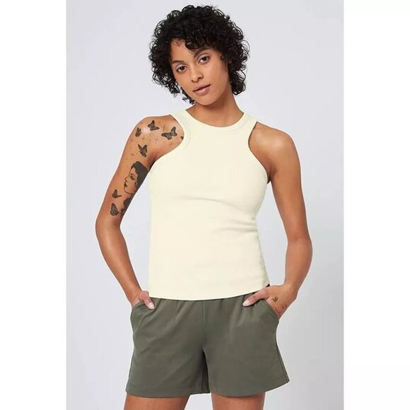 MPG - Small Halter Workout Tank - Beige - Cup Lined - Athletic Wear - Picture 7 of 7